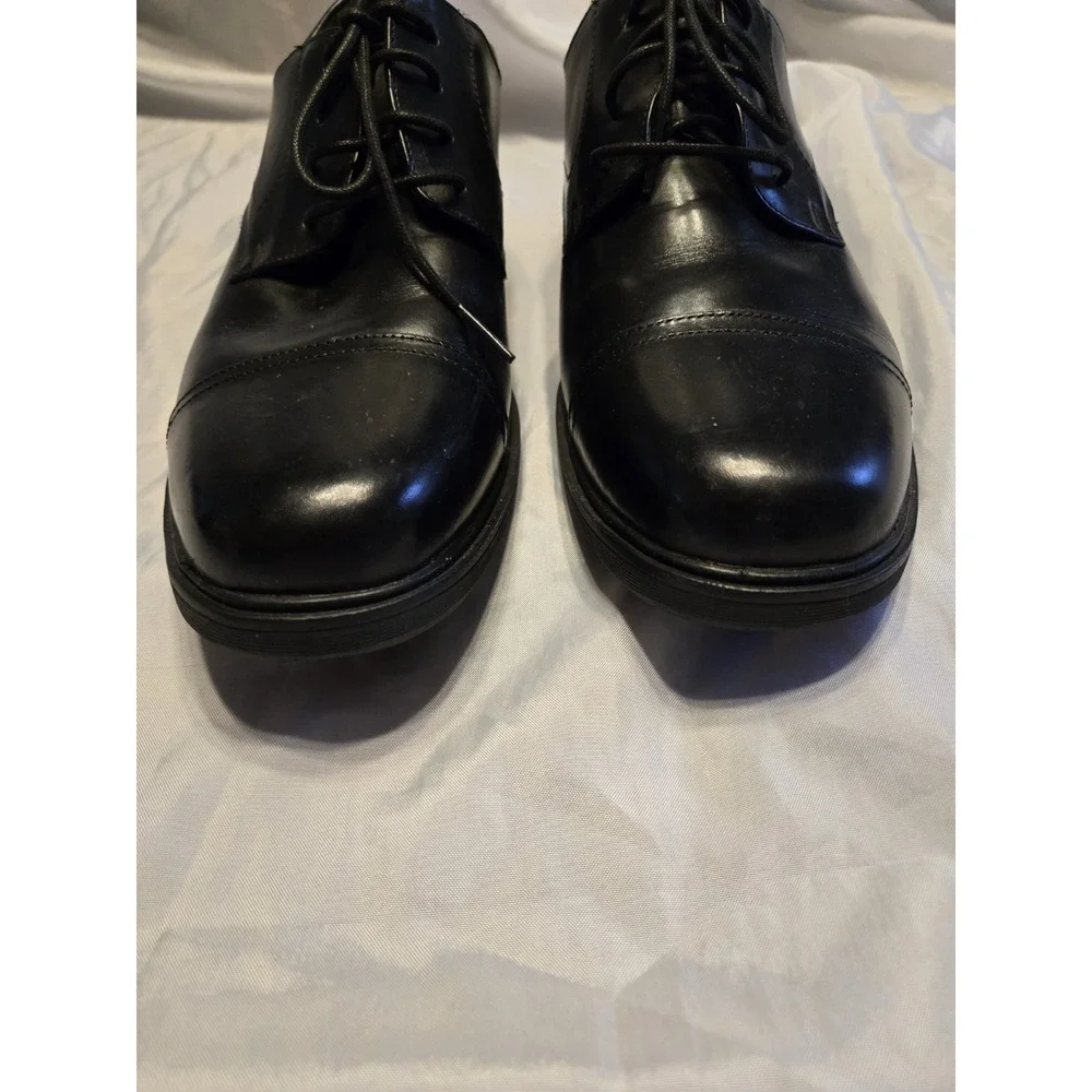 Nunn Bush KORE Cap Toe Oxford 84944-001 Black Leather Men's Size 9XW Gel Comfort